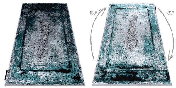 Covor DE LUXE modern 624 Cadru - structural gri / verde