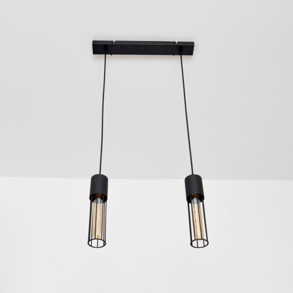 Lustră pe cablu MELODY 2xE27/15W/230V negru