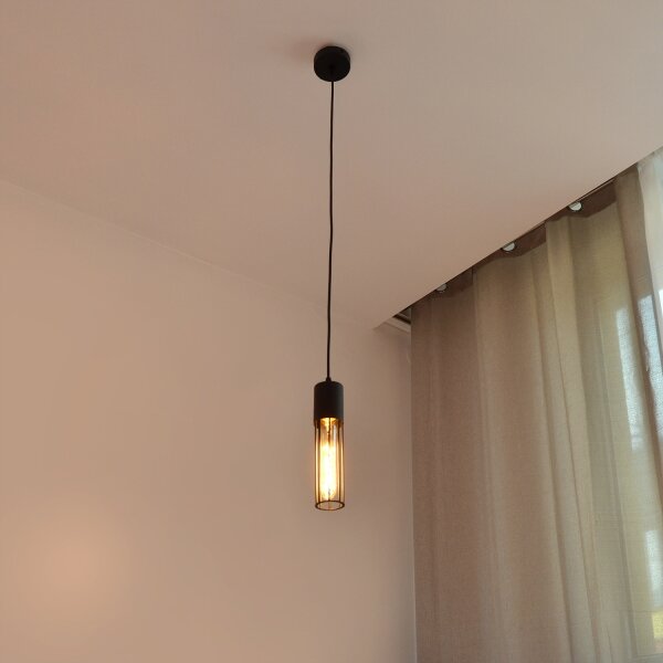 Lustră pe cablu MELODY 1xE27/15W/230V negru