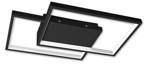 Plafonieră LED dimabilă 45W/230V 3000-6500K, negru, cu telecomandă