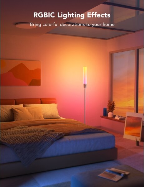 Lampadar LED dimabil Govee CYLINDER SMART RGBICWW 2200-6500K