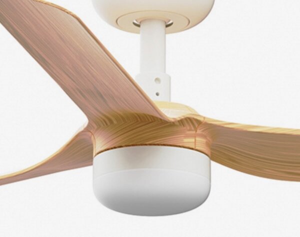 Ventilator LED dimabil FARO 33821WT-1TW MINI PUNT S LED/10W/230V maro/alb d. 90 cm WT + telecomandă