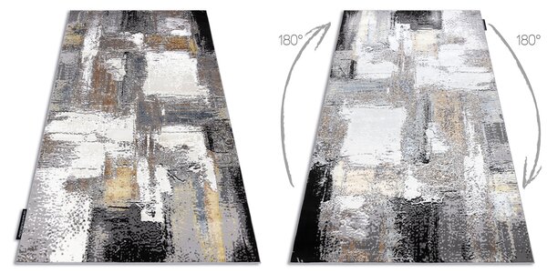 Covor DE LUXE modern 633 Abstracțiune - structural cremă / aur