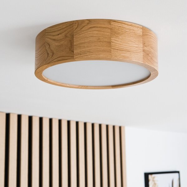Plafonieră LED Brilagi CARVALHO 1xE27/60W/230V stejar d. 27,5 cm