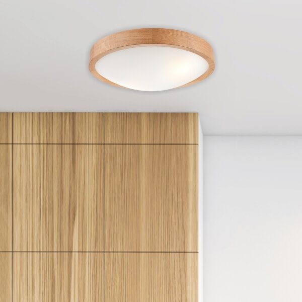 Plafonieră LED Brilagi CARVALHO SLIM 2xE27/60W/230V stejar d. 37 cm
