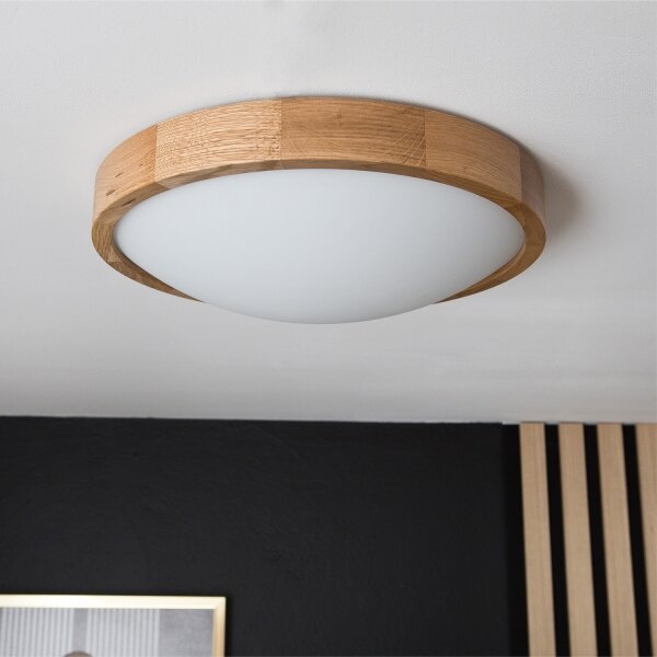 Plafonieră LED Brilagi CARVALHO SLIM 2xE27/60W/230V stejar d. 37 cm