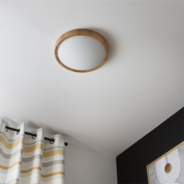 Plafonieră LED Brilagi CARVALHO SLIM 2xE27/60W/230V stejar d. 37 cm