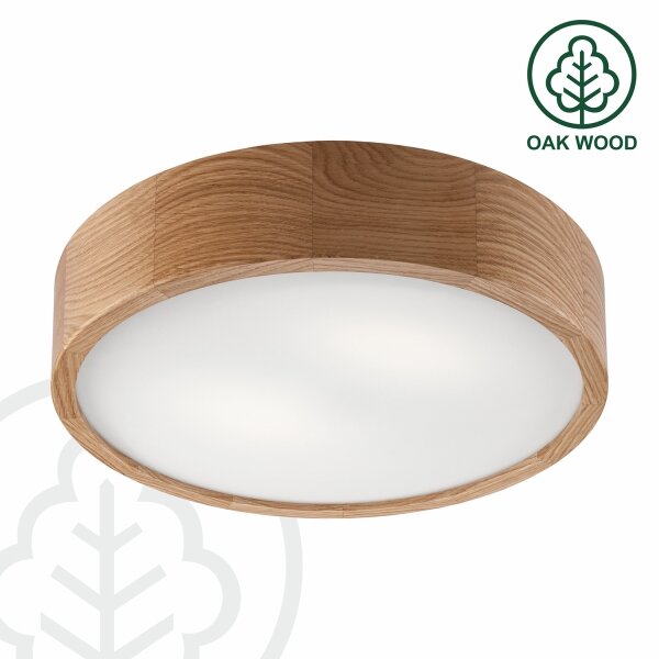 Plafonieră LED Brilagi CARVALHO 2xE27/60W/230V stejar d. 37,5 cm