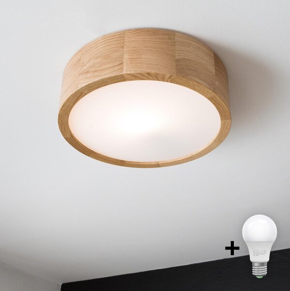 Plafonieră LED Brilagi CARVALHO 1xE27/60W/230V stejar d. 27,5 cm