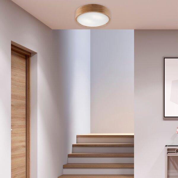Plafonieră LED Brilagi CARVALHO 2xE27/60W/230V stejar d. 37,5 cm