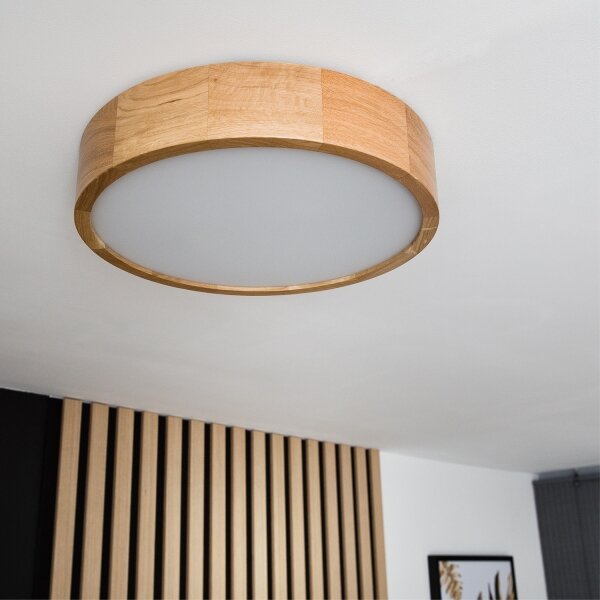 Plafonieră LED Brilagi CARVALHO 2xE27/60W/230V stejar d. 37,5 cm