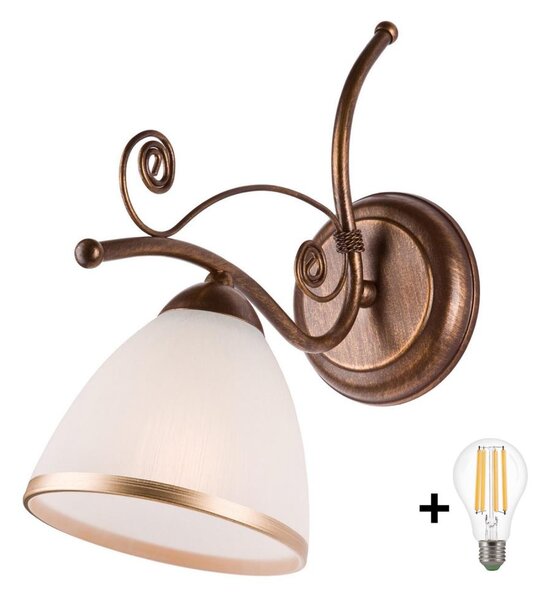 Aplică LED Brilagi ANTICO 1xE27/60W/230V bronz patină