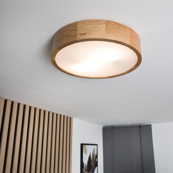 Plafonieră LED Brilagi CARVALHO 2xE27/60W/230V stejar d. 37,5 cm