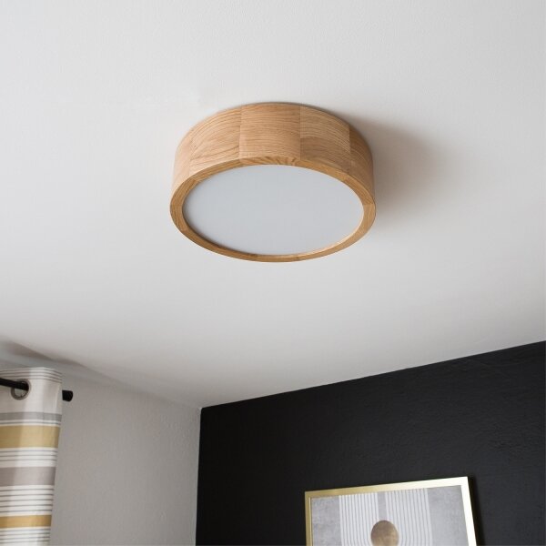 Plafonieră LED Brilagi CARVALHO 1xE27/60W/230V stejar d. 27,5 cm