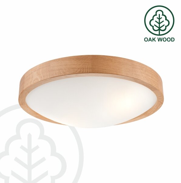 Plafonieră LED Brilagi CARVALHO SLIM 2xE27/60W/230V stejar d. 37 cm