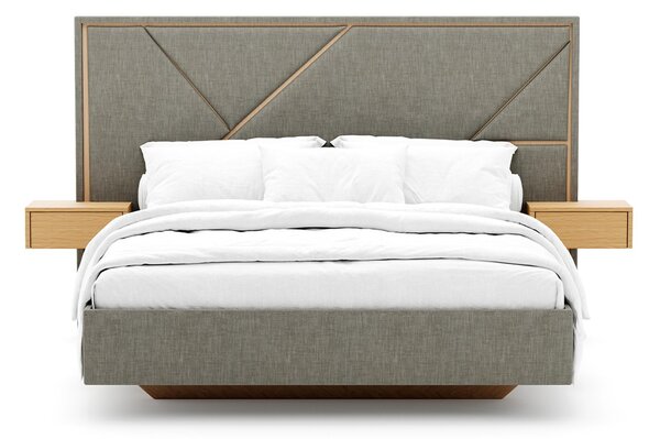 Pat Strong Tapitat cu Saltea 140/160/180x200cm - 140x190