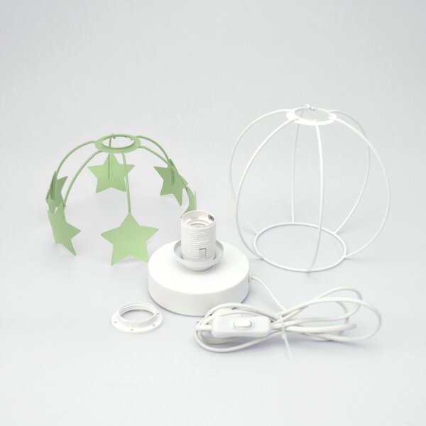 Lampă de masă pentru copii STARS 1xE27/15W/230V verde/alb