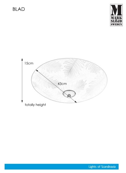 Plafonieră Markslöjd 107755 BLAD 3xE14/40W/230V d. 43 cm