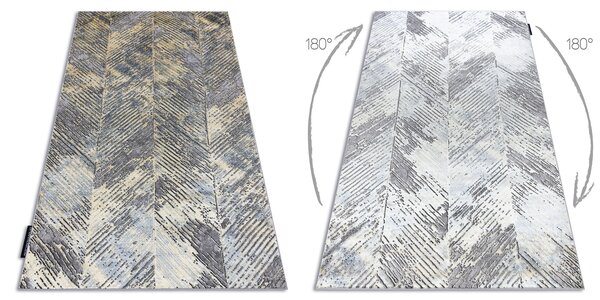 Covor DE LUXE modern 2087 Herringbone vintage - structural aur / gri