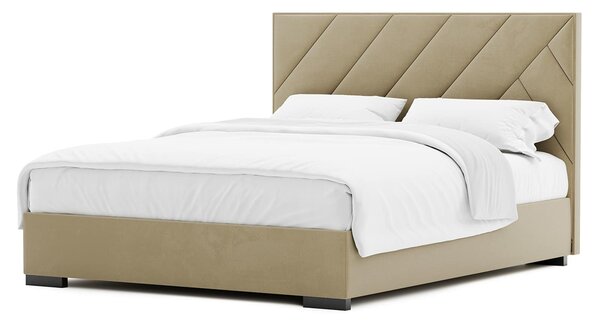 Pat Boston Tapitat cu Saltea 120/140/160/180x200cm - 120x200