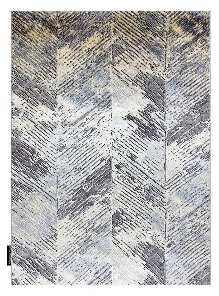 Covor DE LUXE modern 2087 Herringbone vintage - structural aur / gri