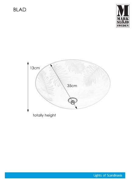 Plafonieră Markslöjd 107754 BLAD 2xE14/40W/230V d. 35 cm