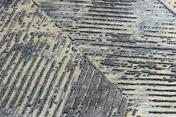 Covor DE LUXE modern 2087 Herringbone vintage - structural aur / gri