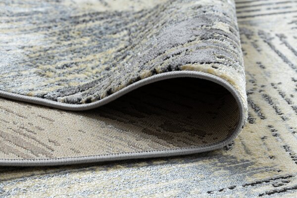 Covor DE LUXE modern 2087 Herringbone vintage - structural aur / gri