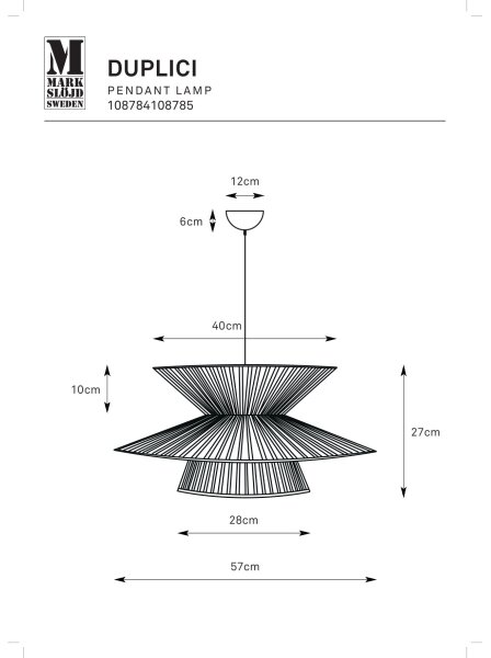 Lustră pe cablu Markslöjd 108785 DUPLICI 1xE27/40W/230V bej/bambus