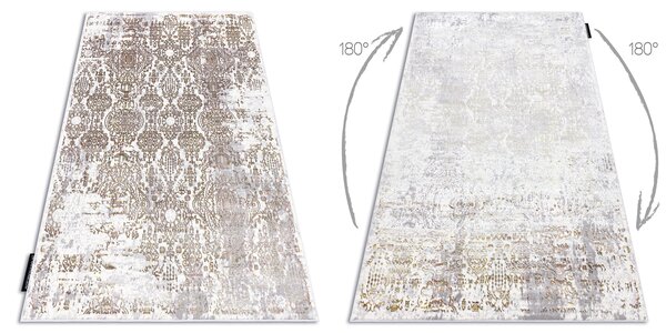Covor DE LUXE modern 2081 ornament vintage - structural aur / cremă