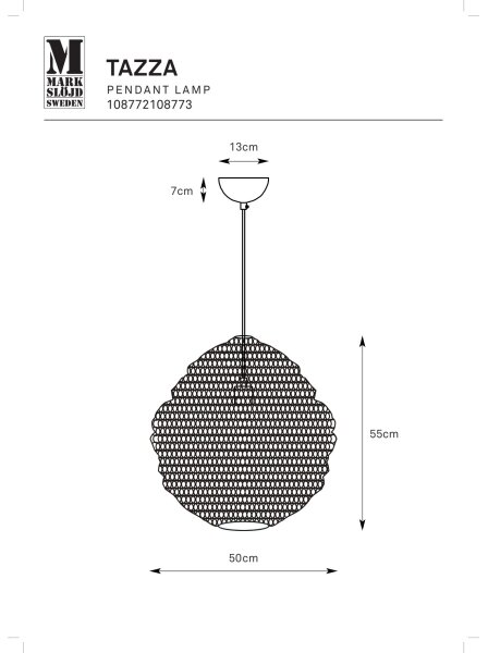 Lustră pe cablu TAZZA 1xE27/40W/230V auriu Markslöjd 108773