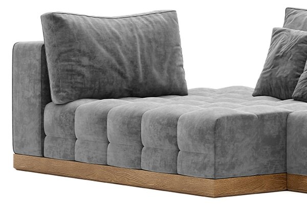 Colțar lemn masiv extensibil Morani Lemn Stejar, 415 × 150 × 71 cm - Stânga