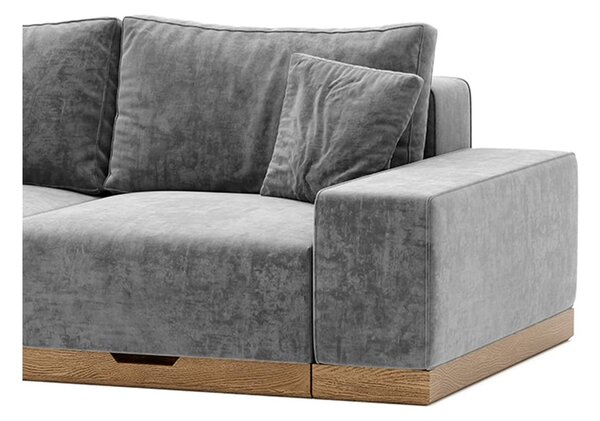 Colțar lemn masiv extensibil Morani Lemn Stejar, 415 × 150 × 71 cm - Stânga