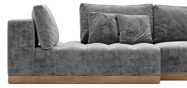 Colțar lemn masiv extensibil Morani Lemn Stejar, 415 × 150 × 71 cm - Stânga