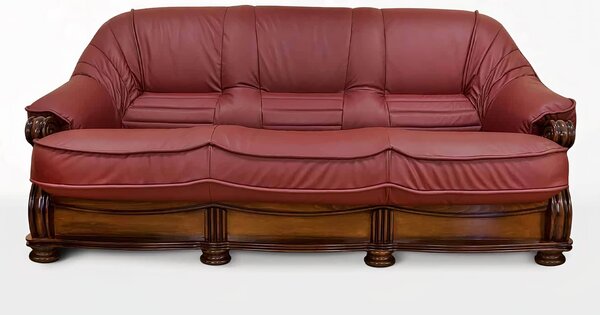 Canapea lemn masiv Chiara Piele Naturala 2/3 locuri - 160x100x90cm