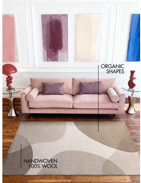Covor bej țesut manual din lână 120x170 cm Hackney Clarissa – Ted Baker