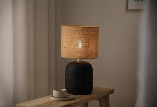 Lampă de masă Markslöjd 108684 MONTAGNA 1xE14/40W/230V 45 cm bej/negru