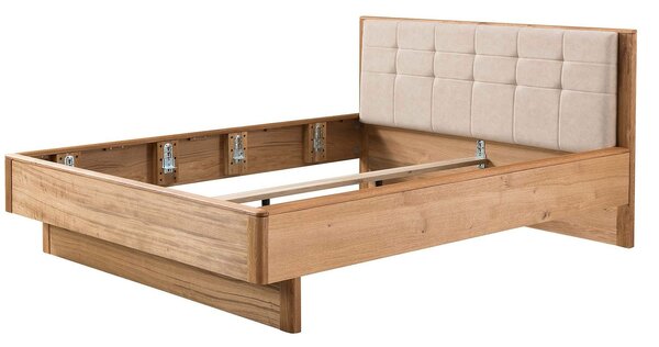 Pat lemn masiv natur Siena Stejar 200x200 214 cm x 98 cm x 216 cm - Ecru