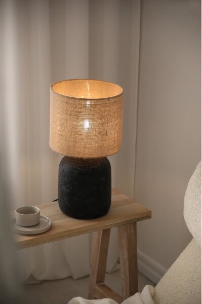Lampă de masă Markslöjd 108684 MONTAGNA 1xE14/40W/230V 45 cm bej/negru