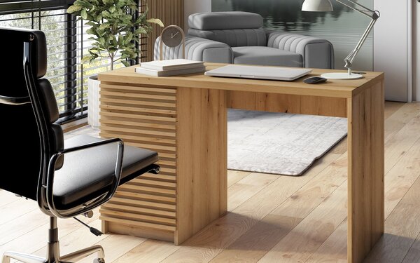 Birou lemn masiv Basko Stejar 120/, 140 × 60 × 75 cm - 120x60x75