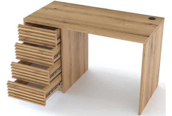 Birou lemn masiv Basko Stejar 120/, 140 × 60 × 75 cm - 120x60x75