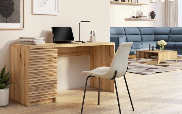 Birou lemn masiv Basko Stejar 120/, 140 × 60 × 75 cm - 120x60x75