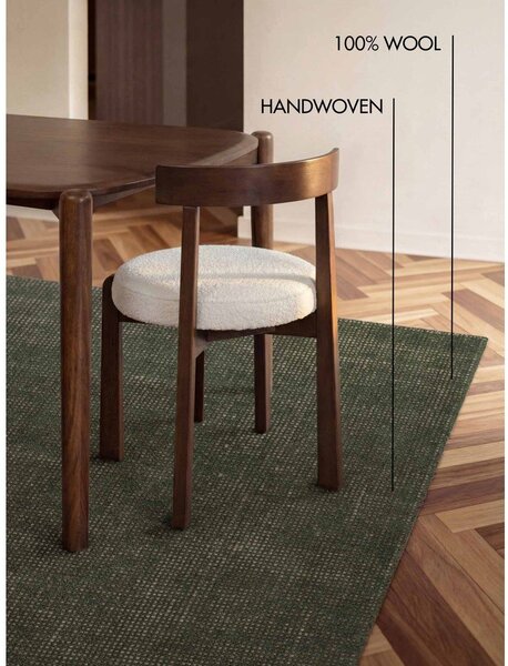 Covor verde închis țesut manual din lână 120x170 cm Greenwich – Ted Baker