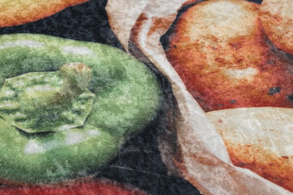 ANDRE 1711 covor lavabil Fructe si legume, bucatarie, anti-alunecare - verde