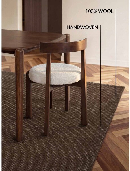 Covor maro țesut manual din lână 120x170 cm Greenwich – Ted Baker