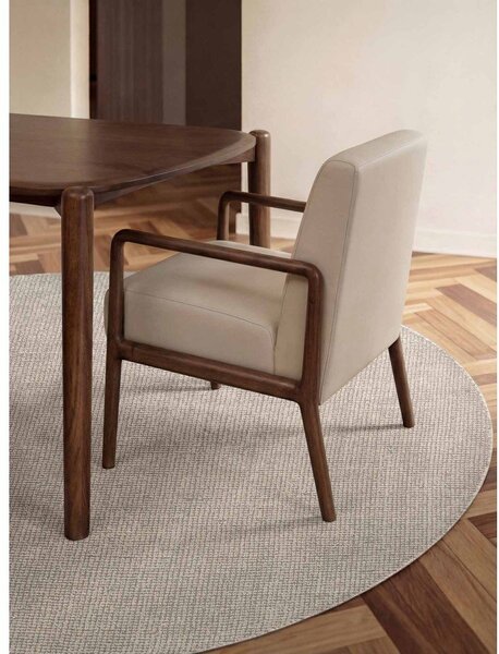 Covor crem țesut manual rotund din lână ø 160 cm Greenwich – Ted Baker