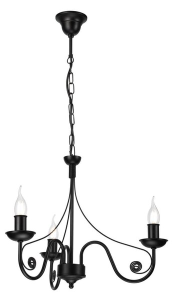 Lustră pe lanț DONATO 3xE14/40W/230V negru
