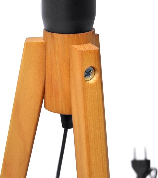Lampă de masă ALBA 1xE27/15W/230V negru/auriu/stejar