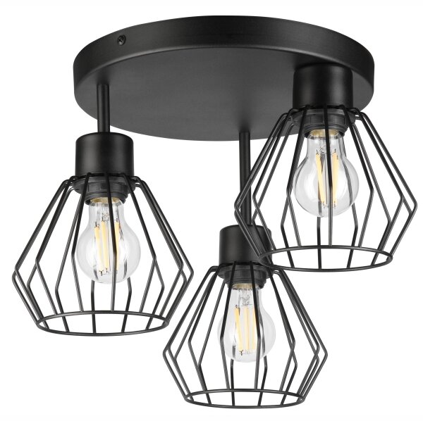 Lustră aplicată AUDREY 3xE27/60W/230V negru