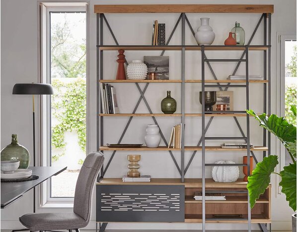 Comodă TV stejar masiv Edge Multiple Dimensiuni - 121 x 42 x 55 cm, Blanc celeste